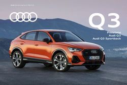 Q3 PREISLISTE AUDI Q3 AUDI Q3 SPORTBACK - AUDI MEDIACENTER