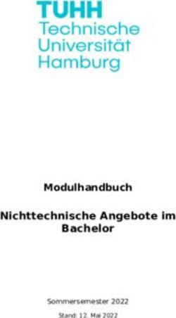 Nichttechnische Angebote im Bachelor - Modulhandbuch Sommersemester 2022 - TUHH
