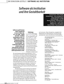 Software als Institution und ihre Gestaltbarkeit - ZUR DISKUSSION GESTELLT / SOFTWARE ALS INSTITUTION