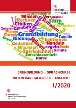 I/2020 GRUNDBILDUNG - SPRACHKURSE INFO-VERANSTALTUNGEN - ANGEBOTE