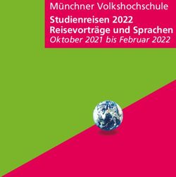Münchner Volkshochschule Studienreisen 2022 Reisevorträge und Sprachen - Oktober 2021 bis Februar 2022