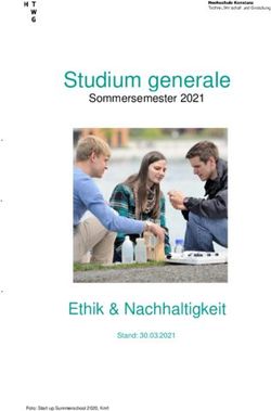 Studium generale - Ethik & Nachhaltigkeit - Sommersemester 2021 - HTWG Konstanz