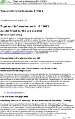 Tipps und Informationen Nr. 8 / 2021