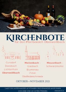 OKTOBER-NOVEMBER 2021 - Lasst uns aufeinander achthaben und einander anspornen zur Liebe und zu guten Werken - Kirchen-Schwarzatal.de