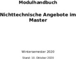 Nichttechnische Angebote im Master - Modulhandbuch Wintersemester 2020 - TUHH