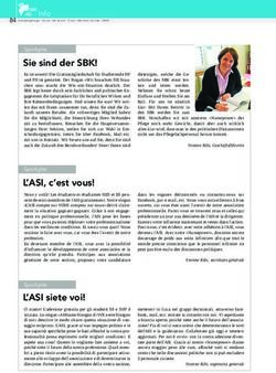 Sie sind der SBK! Spotlights - Association suisse ...