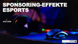 SPONSORING-EFFEKTE ESPORTS - JULI 2020