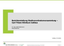 Berichterstattung Stadtverordnetenversammlung - Carl-Thiem-Klinikum Cottbus