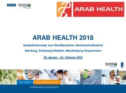ARAB HEALTH 2018 Ausstellerkonzept zum Norddeutschen Gemeinschaftsstand Hamburg, Schleswig-Holstein, Mecklenburg-Vorpommern 29. Januar 01 ...
