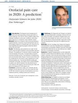 Orofacial pain care in 2020: A prediction* - Orofazialer Schmerz im Jahre 2020: Eine Vorhersage* - Deutsche ...