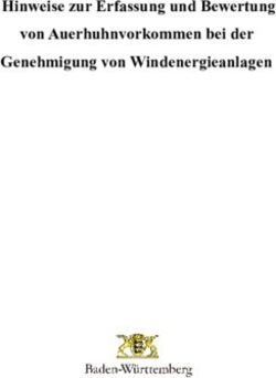 Hinweise zur Erfassung und Bewertung von Auerhuhnvorkommen bei der Genehmigung von Windenergieanlagen