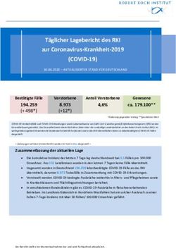 (COVID-19) Täglicher Lagebericht Des RKI Zur Coronavirus-Krankheit-2019