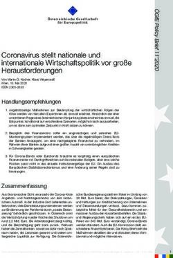 Coronavirus stellt nationale und internationale Wirtschaftspolitik vor große Herausforderungen