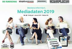 Mediadaten 2019 Bestens informiert - Nr. 62 Gültig ab 1. Januar 2019 Nielsen IIIb - Die Zeitungen