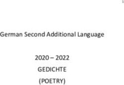 GEDICHTE (POETRY) German Second Additional Language