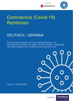 Coronavirus (Covid-19) Richtlinien - DEUTSCH / GERMAN - Europia