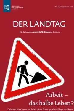 Arbeit - das halbe Leben? - Debatten &uuml;ber Stress am Arbeitsplatz, Sonntagsarbeit, Pflege und Rente - Landtag SH