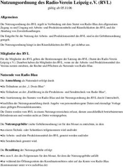 Nutzungsordnung des Radio-Verein Leipzig e.V. (RVL)