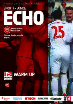 WARM UP - Digitale Sonderausgabe 2021/07 - Sportfreunde Siegen