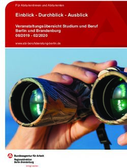 Einblick - Durchblick - Ausblick - Veranstaltungsübersicht Studium und Beruf Berlin und Brandenburg 08/2019 02/2020