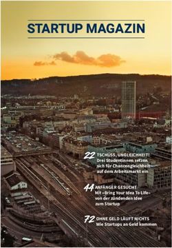 44 ANFÄNGER GESUCHT 22 TSCHÜSS, UNGLEICHHEIT! 72 OHNE GELD LÄUFT NICHTS - Drei Studentinnen setzen sich für Chancengleichheit auf dem Arbeitsmarkt ein