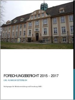 FORSCHUNGSBERICHT 2015 2017 - LWL-KLINIKUM G&Uuml;TERSLOH Stabsgruppe f&uuml;r Klinikentwicklung und Forschung (SKF) - LWL-Klinikum G&uuml;tersloh