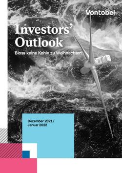 Investors' Outlook Bloss keine Kohle zu Weihnachten - Dezember 2021 / Januar 2022 - Vontobel