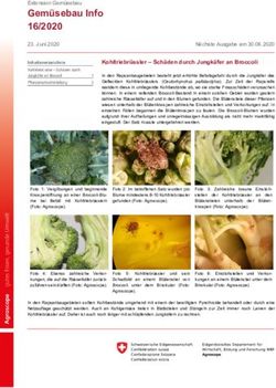 Gem&uuml;sebau Info 16/2020 - Extension Gem&uuml;sebau - Agroscope