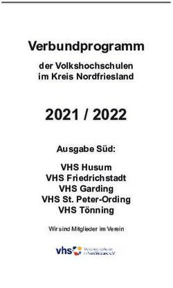2021 / 2022 Verbundprogramm - der Volkshochschulen im Kreis Nordfriesland Ausgabe S&uuml;d: VHS Husum - Husum VHS