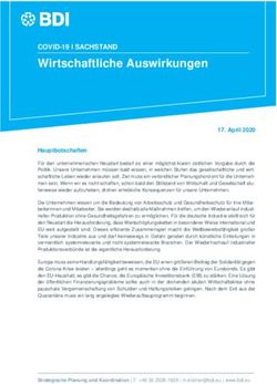 Wirtschaftliche Auswirkungen - COVID-19 I SACHSTAND