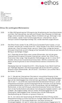 Ethos: Die wichtigsten Meilensteine