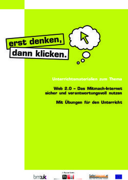 Unterrichtsmaterialien zum Thema Web 2.0 - Das Mitmach-Internet sicher und verantwortungsvoll nutzen Mit &Uuml;bungen f&uuml;r den Unterricht