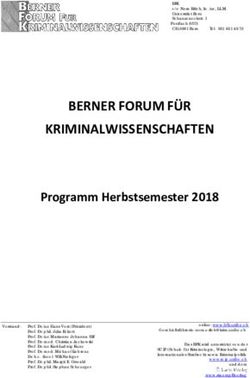 BERNER FORUM F&Uuml;R KRIMINALWISSENSCHAFTEN - Programm Herbstsemester 2018 - Institut f&uuml;r Strafrecht und Kriminologie
