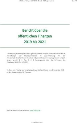 Bericht über die öffentlichen Finanzen 2019 bis 2021
