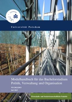 Modulhandbuch für das Bachelorstudium Politik, Verwaltung und Organisation - Universität Potsdam