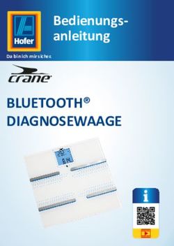 BLUETOOTH DIAGNOSEWAAGE - Bedienungs-anleitung - Kundenservice