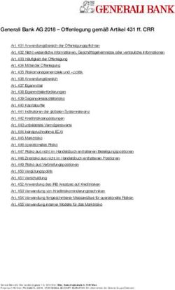 Generali Bank AG 2018 - Offenlegung gemäß Artikel 431 ff. CRR