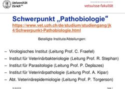 Schwerpunkt "Pathobiologie"- Institut f&uuml;r Parasitologie