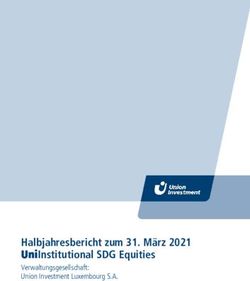 Halbjahresbericht zum 31. M&auml;rz 2021 UniInstitutional SDG Equities - Verwaltungsgesellschaft: Union Investment Luxembourg S.A.