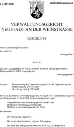 VERWALTUNGSGERICHT NEUSTADT AN DER WEINSTRASSE - BESCHLUSS - in Rheinland-Pfalz