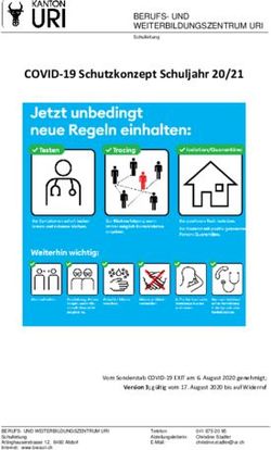 COVID-19 Schutzkonzept Schuljahr 20/21 - BERUFS- UND WEITERBILDUNGSZENTRUM URI - bwz uri