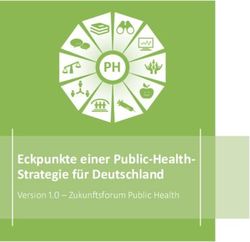 PH Eckpunkte einer Public-Health-Strategie für Deutschland - Version 1.0 - Zukunftsforum Public Health