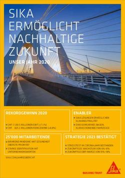 SIKA ERM&Ouml;GLICHT NACHHALTIGE ZUKUNFT - UNSER JAHR 2020