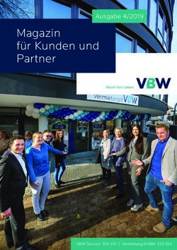 Magazin f&uuml;r Kunden und Partner - Ausgabe 4/2019 - VBW-Service: 310-310 | Vermietung @VBW: 310-333 - VBW Bauen und Wohnen ...