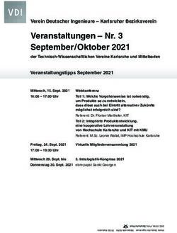 Veranstaltungen - Nr. 3 September/Oktober 2021 - Verein Deutscher Ingenieure - Karlsruher Bezirksverein - VDI