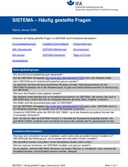 SISTEMA - Häufig gestellte Fragen - Stand: Januar 2020 - DGUV
