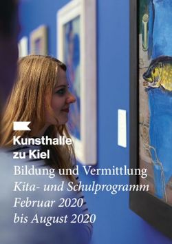 Bildung und Vermittlung Kita- und Schulprogramm Februar 2020 bis August 2020