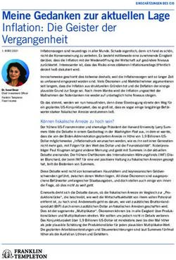 Meine Gedanken zur aktuellen Lage Inflation: Die Geister der Vergangenheit