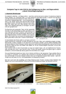 Geeignete Tage im Jahr 2018 für die Schlägerung von Bau- und Sägerundholz ("ideale Holzschlägerungstage")