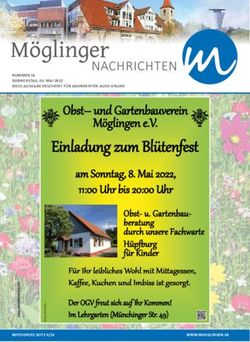 Einladung zum Bl&uuml;tenfest - Obst- und Gartenbauverein - Gemeinde M&ouml;glingen